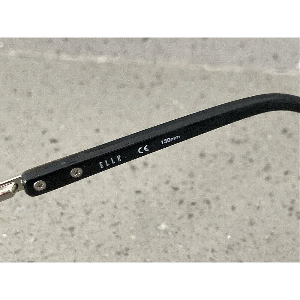 Elle Eyeglasses Frames ONLY EL13346GN Designer Black 53-15-130 Full Rim Square
